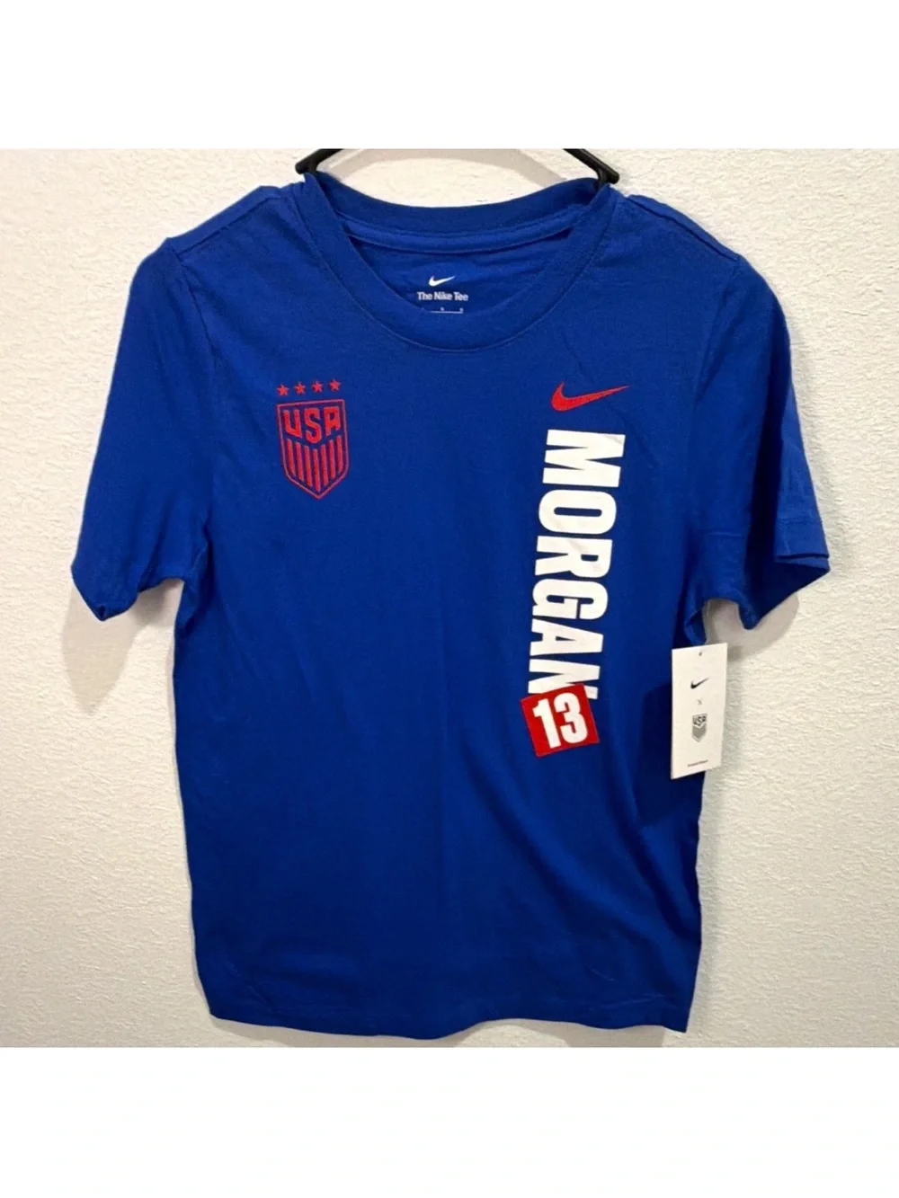 Nike  Women’s USA Morgan #13 Blue Soccer Tee